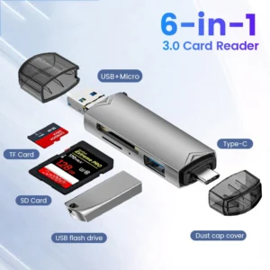 6 in 1 Card Reader USB3.0 to Type C