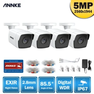 ANNKE 4PCS Ultra HD 5MP CCTV TVI Camera