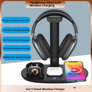 Stand 4-in-1 Wireless Charger for iPhone, Watch,